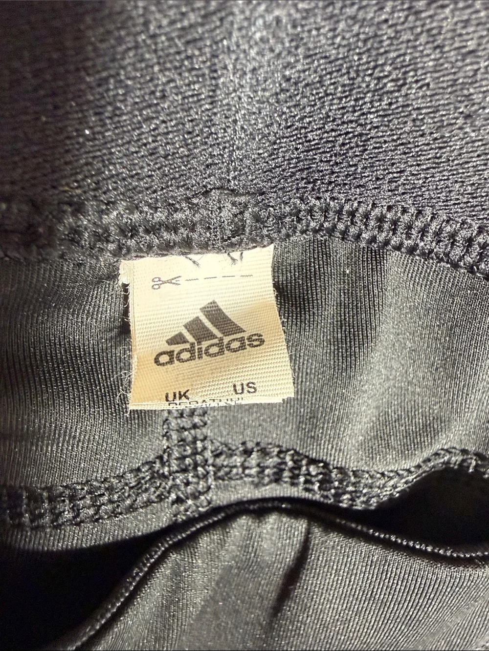 adidas Black Athletic Leggings with Silver Logo